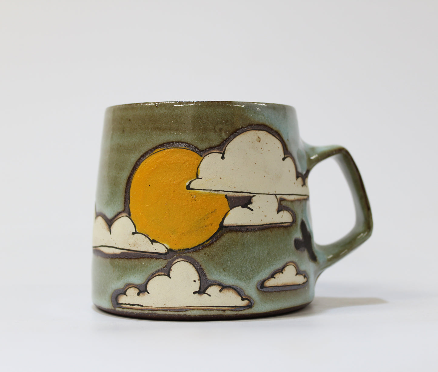 11. Thrown Clouds Mug with Toast Moon. 14 oz.