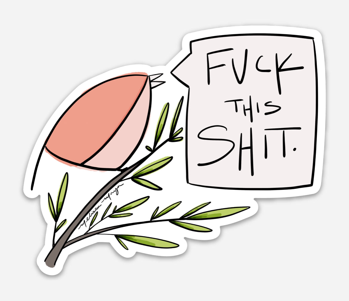 Pissed Off Bird Sticker. 4 x 3.5 inches. SCROLL DOWN to build you sticker pack - 20% off two or more