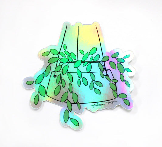 Holographic Plant Sticker. 4 inches. SCROLL DOWN to build you sticker pack - 20% off two or more