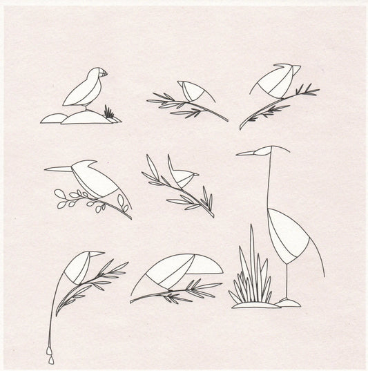 Birds Print. 8x8 or 11x11. Square print.